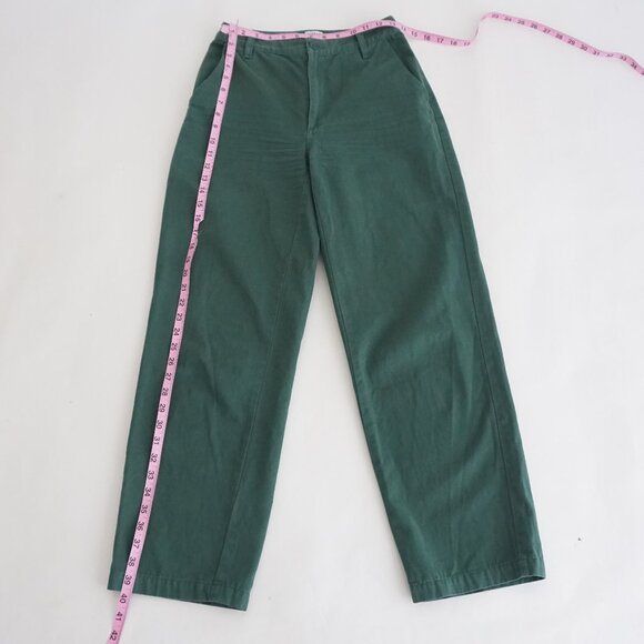 Aritzia Sunday Best Green High Rise Straight Leg 100% Cotton Chino Style Pants 4 - Picture 2 of 13